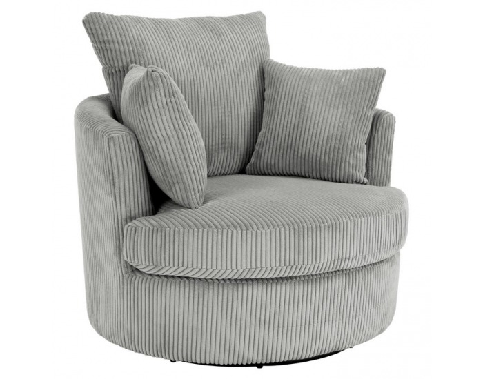 Relaxačné otočné kreslo Salter - svetlosivá