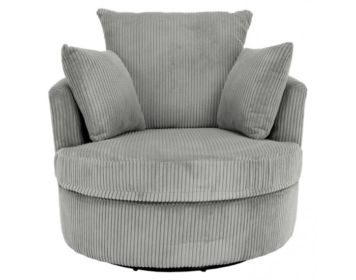 Relaxačné otočné kreslo Salter - svetlosivá