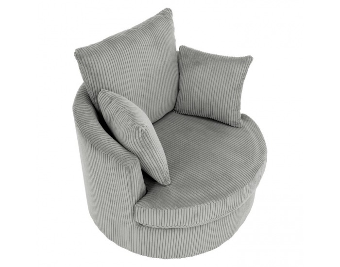 Relaxačné otočné kreslo Salter - svetlosivá