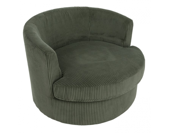 Relaxačné otočné kreslo Salter - tmavozelená