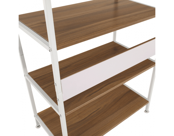 Policový regál Salve - biela / dub sonoma