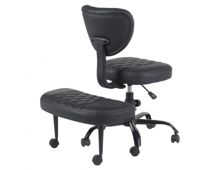 Ergonomická kľakačka na kolieskach Samer - čierna