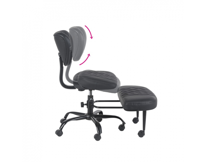 Ergonomická kľakačka na kolieskach Samer - čierna