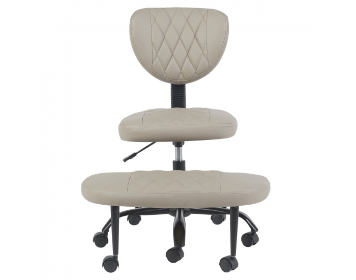 Ergonomická kľakačka na kolieskach Samer - sivohnedá (taupe) / čierna