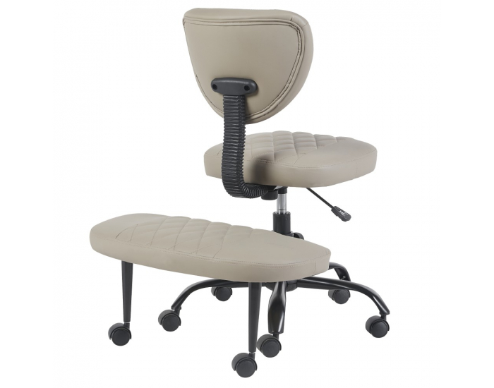 Ergonomická kľakačka na kolieskach Samer - sivohnedá (taupe) / čierna