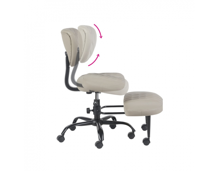 Ergonomická kľakačka na kolieskach Samer - sivohnedá (taupe) / čierna