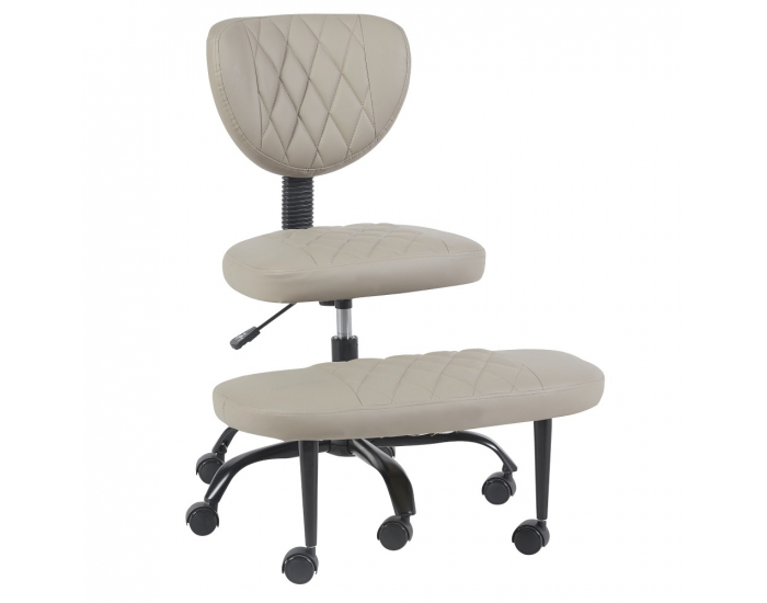 Ergonomická kľakačka na kolieskach Samer - sivohnedá (taupe) / čierna