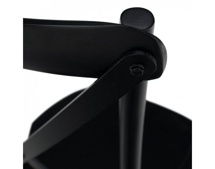 Drevená jedálenská stolička Samilo - čierna