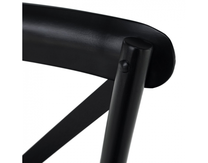 Drevená jedálenská stolička Samilo - čierna