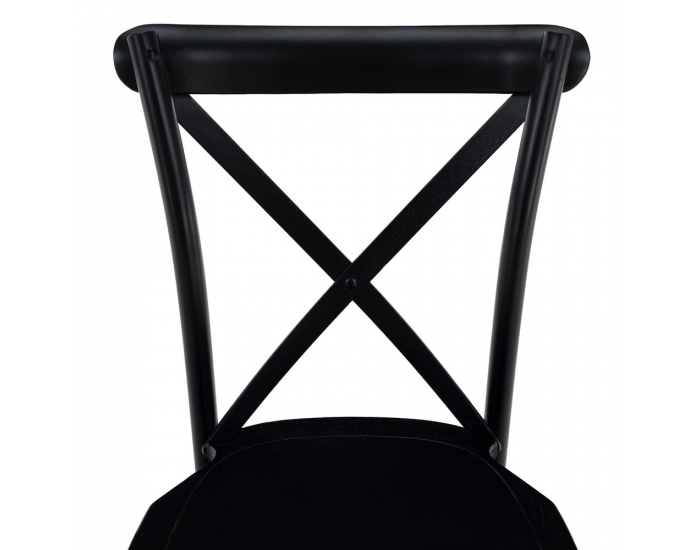 Drevená jedálenská stolička Samilo - čierna