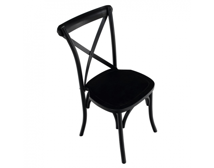 Drevená jedálenská stolička Samilo - čierna