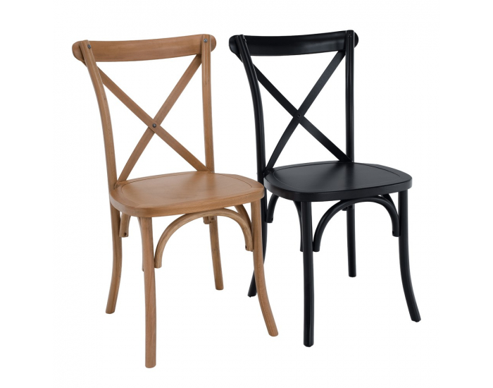 Drevená jedálenská stolička Samilo - hnedá