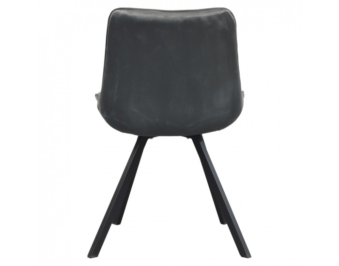 Jedálenská stolička Samira - tmavosivá (Velvet) / čierna