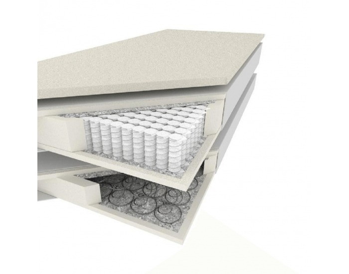 Čalúnená manželská posteľ s matracom Samreno Megakomfort 160 - svetlohnedá