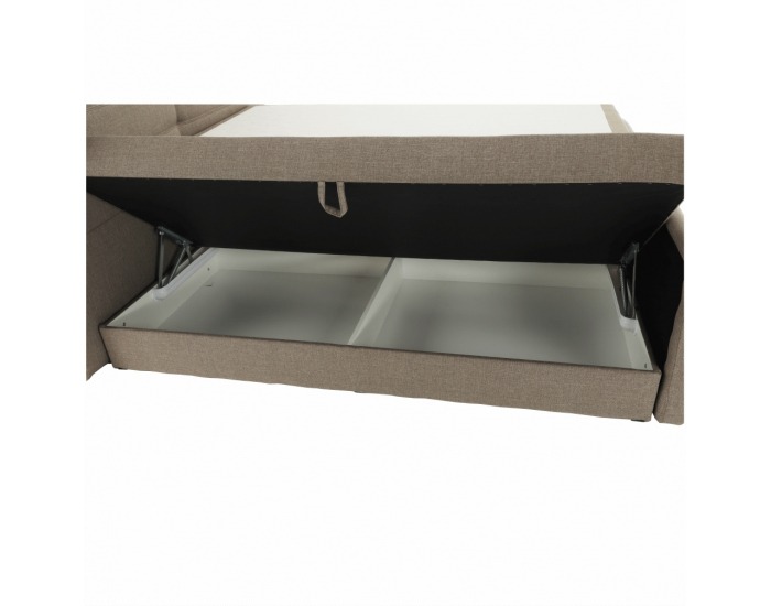 Čalúnená manželská posteľ s matracom Samreno Megakomfort 160 - svetlohnedá