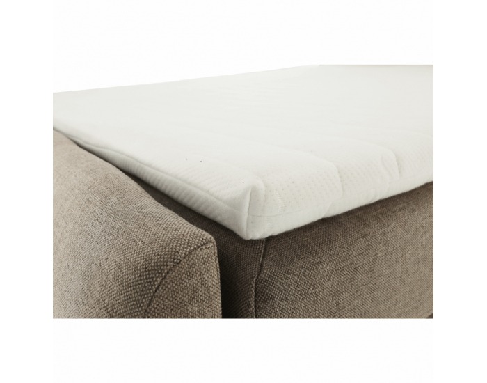 Čalúnená manželská posteľ s matracom Samreno Megakomfort 160 - svetlohnedá