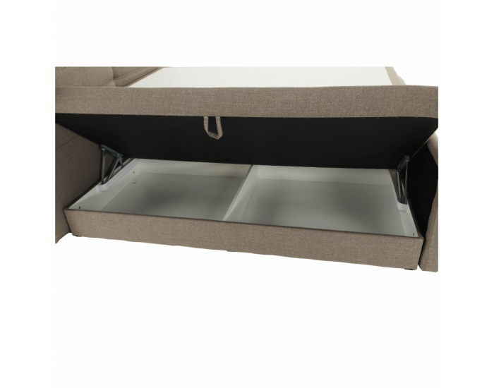 Čalúnená manželská posteľ s matracom Samreno Megakomfort 180 - svetlohnedá