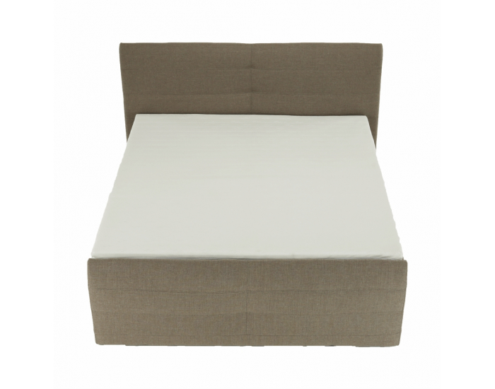 Čalúnená manželská posteľ s matracom Samreno Megakomfort 180 - svetlohnedá