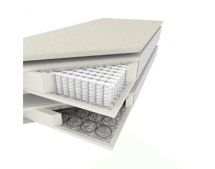 Čalúnená manželská posteľ s matracom Samreno Megakomfort 180 - svetlohnedá