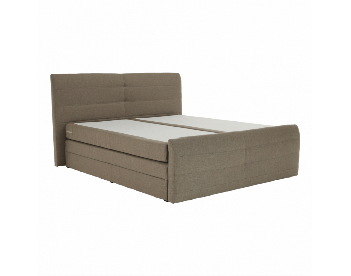 Čalúnená manželská posteľ s matracom Samreno Megakomfort 180 - svetlohnedá