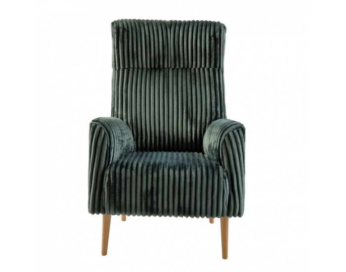 Kreslo (ušiak) Samy 1 - smaragdová / buk