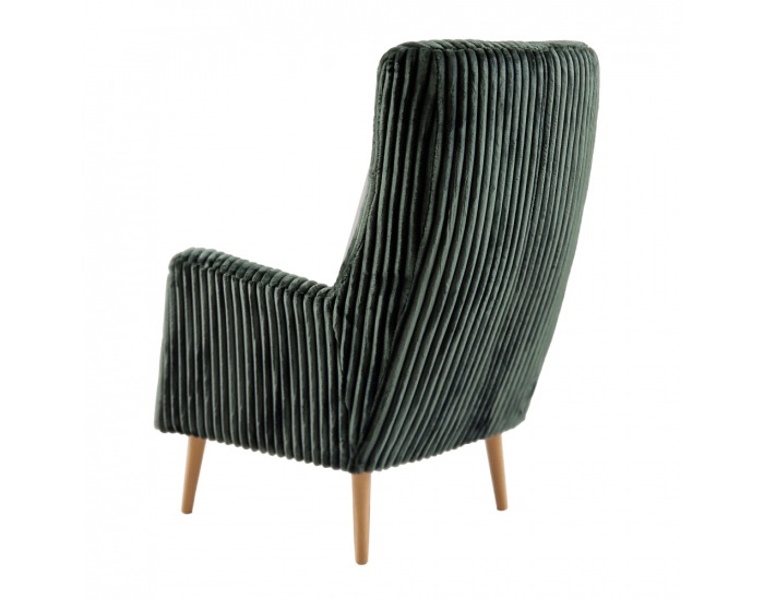 Kreslo (ušiak) Samy 1 - smaragdová / buk