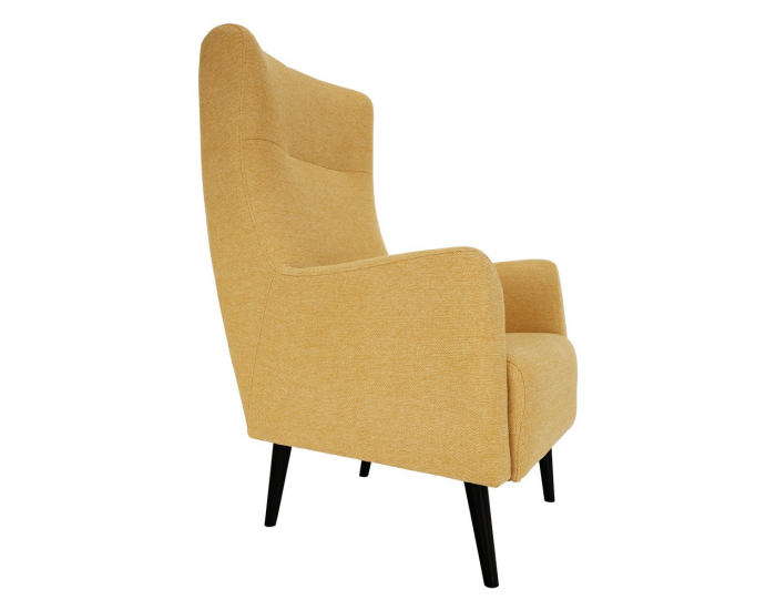 Kreslo (ušiak) Samy - žltá / čierna