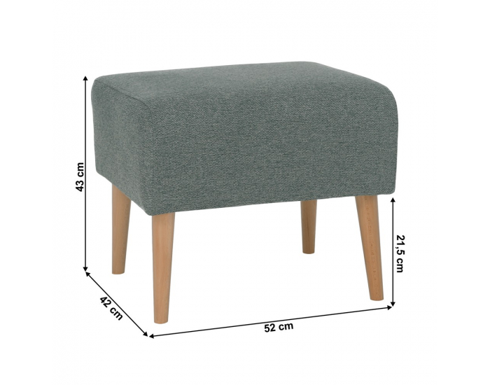 Taburetka Samy - mentolová / buk