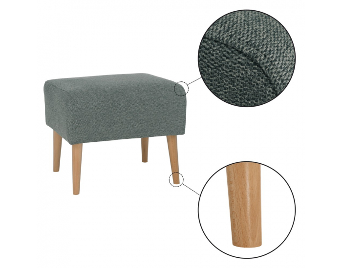 Taburetka Samy - mentolová / buk