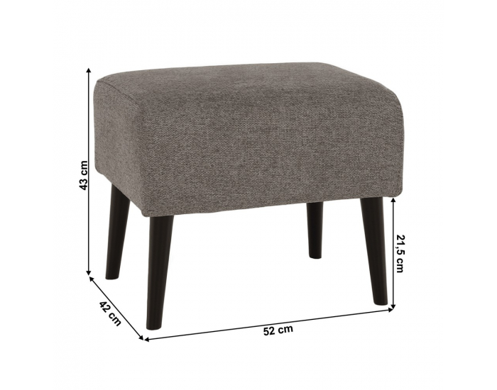 Taburetka Samy - sivá / čierna