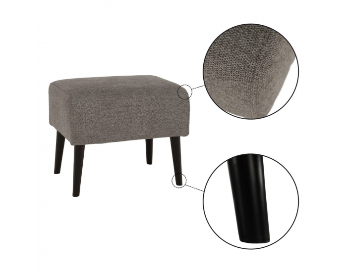 Taburetka Samy - sivá / čierna