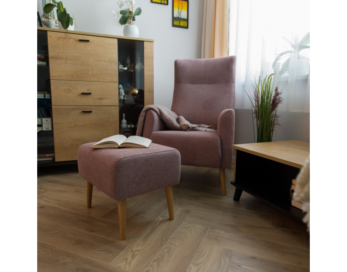 Taburetka Samy - staroružová / buk