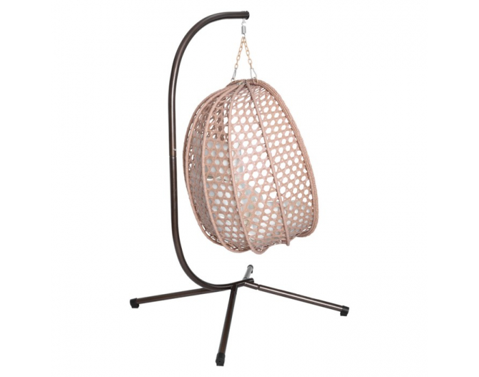 Závesné kreslo Sanan - medená / béžová / krémová