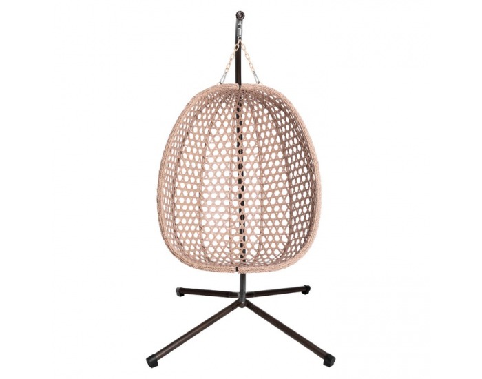 Závesné kreslo Sanan - medená / béžová / krémová