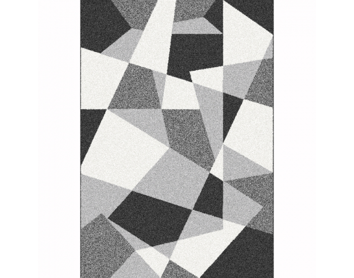 Koberec Sanar 67x120 cm - čierna / sivá / biela