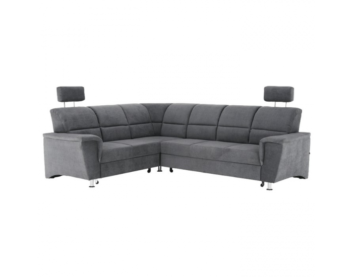Rohová sedačka s rozkladom a úložným priestorom Santiago L - sivá
