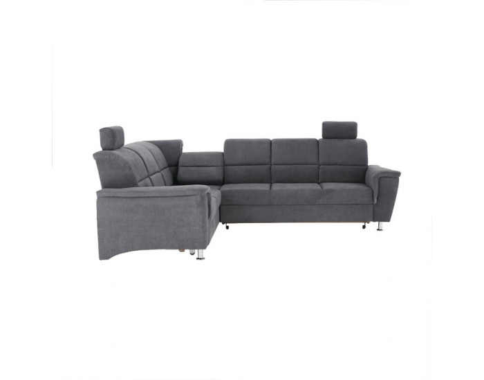 Rohová sedačka s rozkladom a úložným priestorom Santiago L - sivá