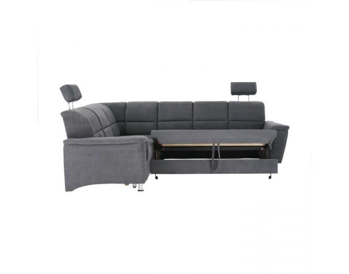 Rohová sedačka s rozkladom a úložným priestorom Santiago L - sivá