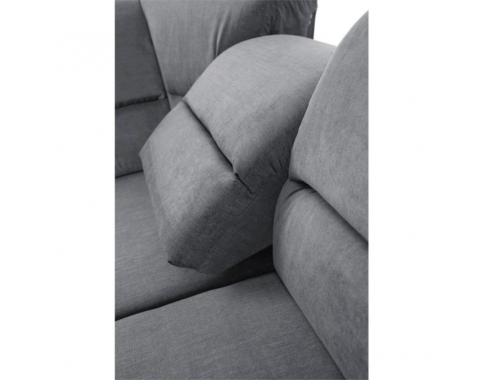 Rohová sedačka s rozkladom a úložným priestorom Santiago L - sivá