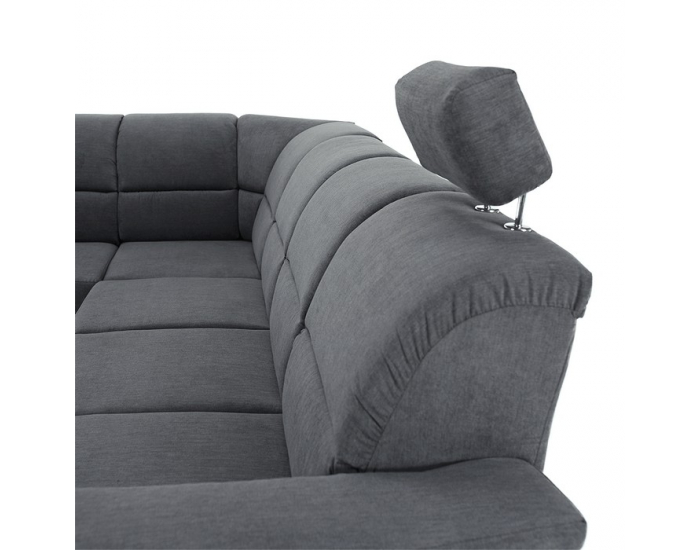 Rohová sedačka s rozkladom a úložným priestorom Santiago L - sivá