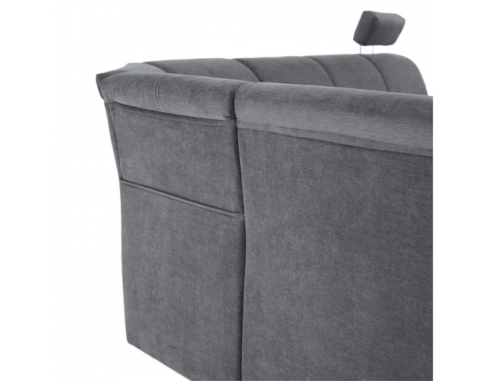 Rohová sedačka s rozkladom a úložným priestorom Santiago L - sivá