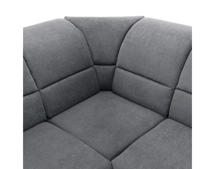 Rohová sedačka s rozkladom a úložným priestorom Santiago L - sivá