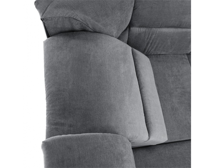 Rohová sedačka s rozkladom a úložným priestorom Santiago L - sivá