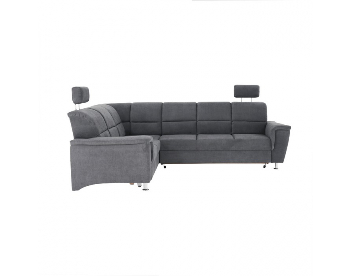 Rohová sedačka s rozkladom a úložným priestorom Santiago L - sivá