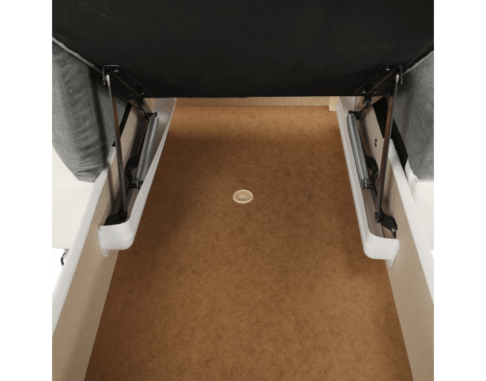 Rohová sedačka s rozkladom Santiago RM L - sivá / biela