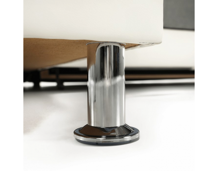 Rohová sedačka s rozkladom Santiago RM L - sivá / biela