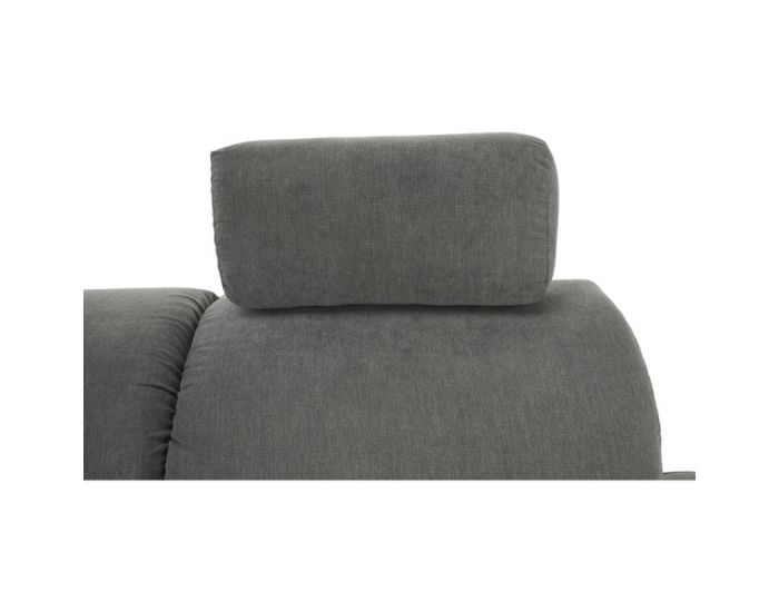 Rohová sedačka s rozkladom Santiago RM L - sivá / biela