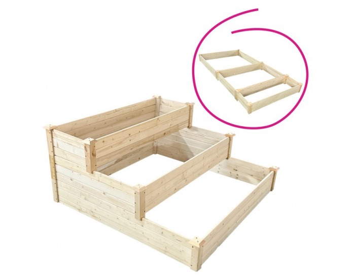 Modulárny vyvýšený záhon Sanym - hnedá