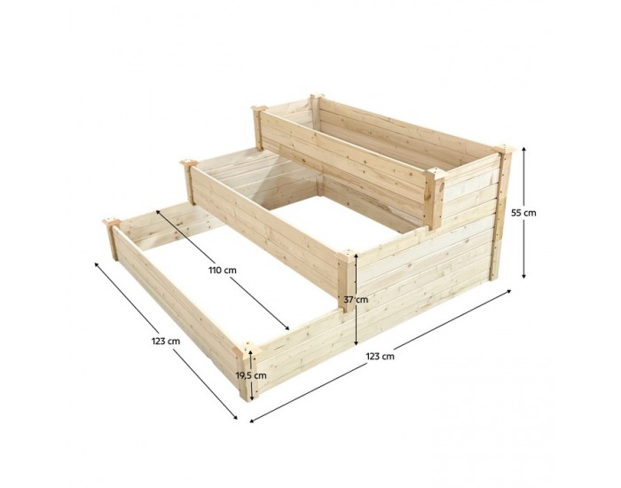 Modulárny vyvýšený záhon Sanym - hnedá