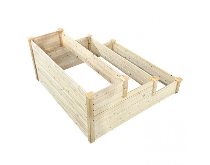 Modulárny vyvýšený záhon Sanym - hnedá